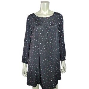 The Nines by Hatch Maternity Floral Shift Dress Black Long Sleeve Size S NWT